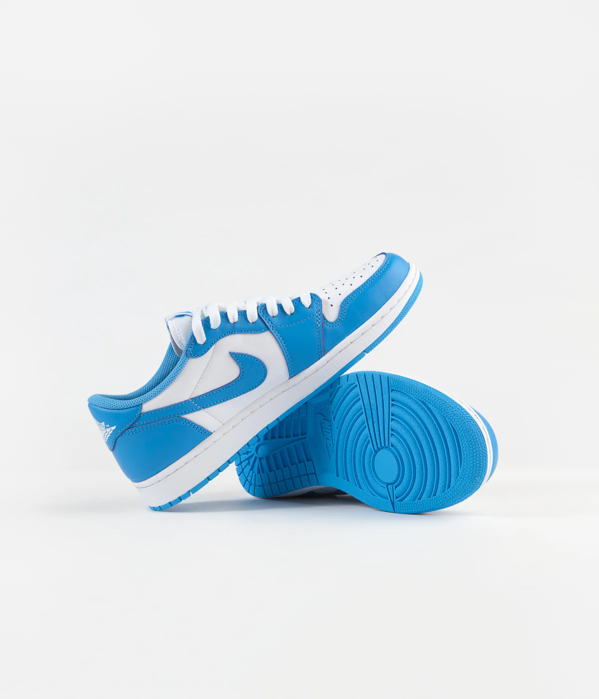 Nike SB x Air Jordan 1 Low UNC Shoes - Dark Powder Blue / Dark Powder Blue - White - Image 5