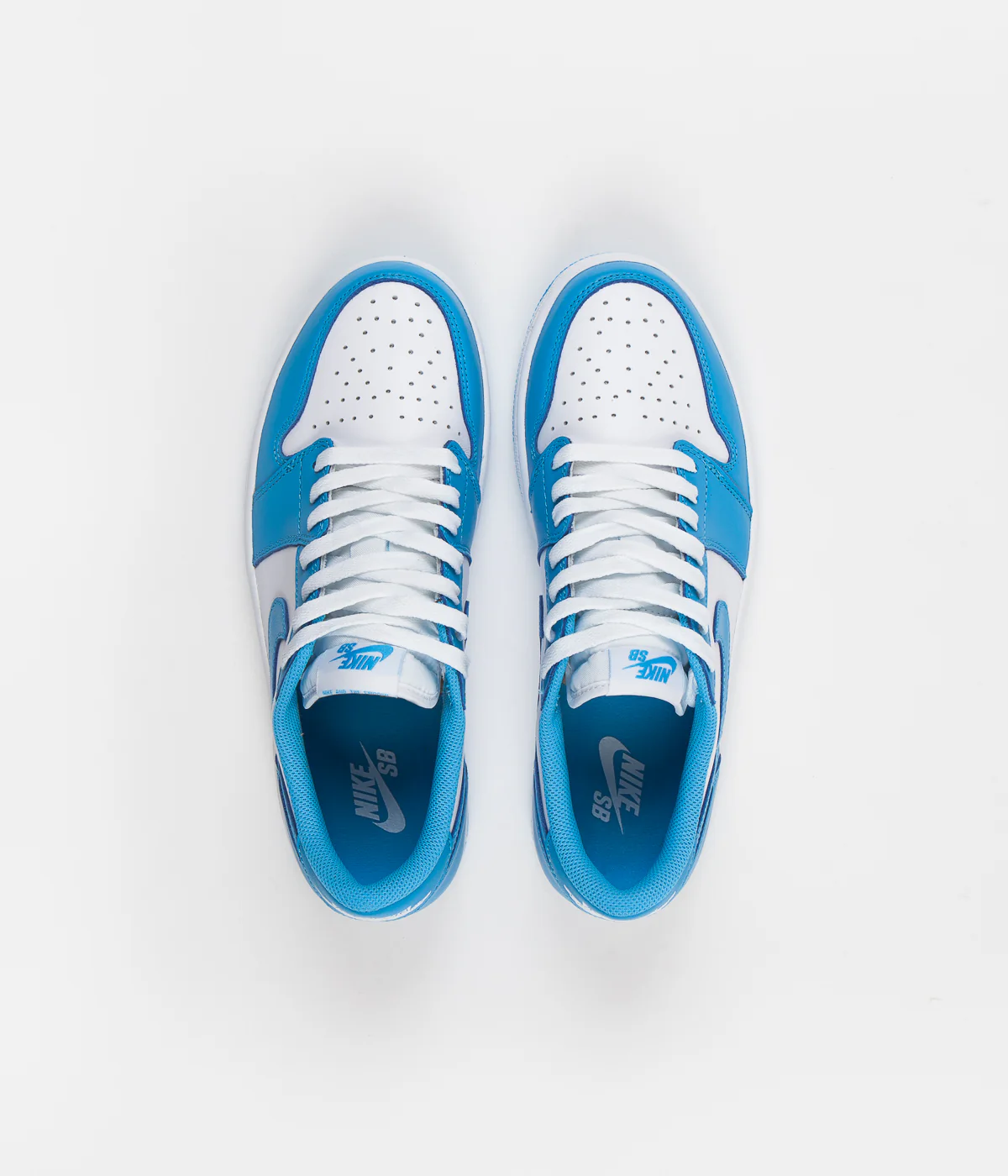Nike SB x Air Jordan 1 Low UNC Shoes - Dark Powder Blue / Dark Powder Blue - White - Image 7
