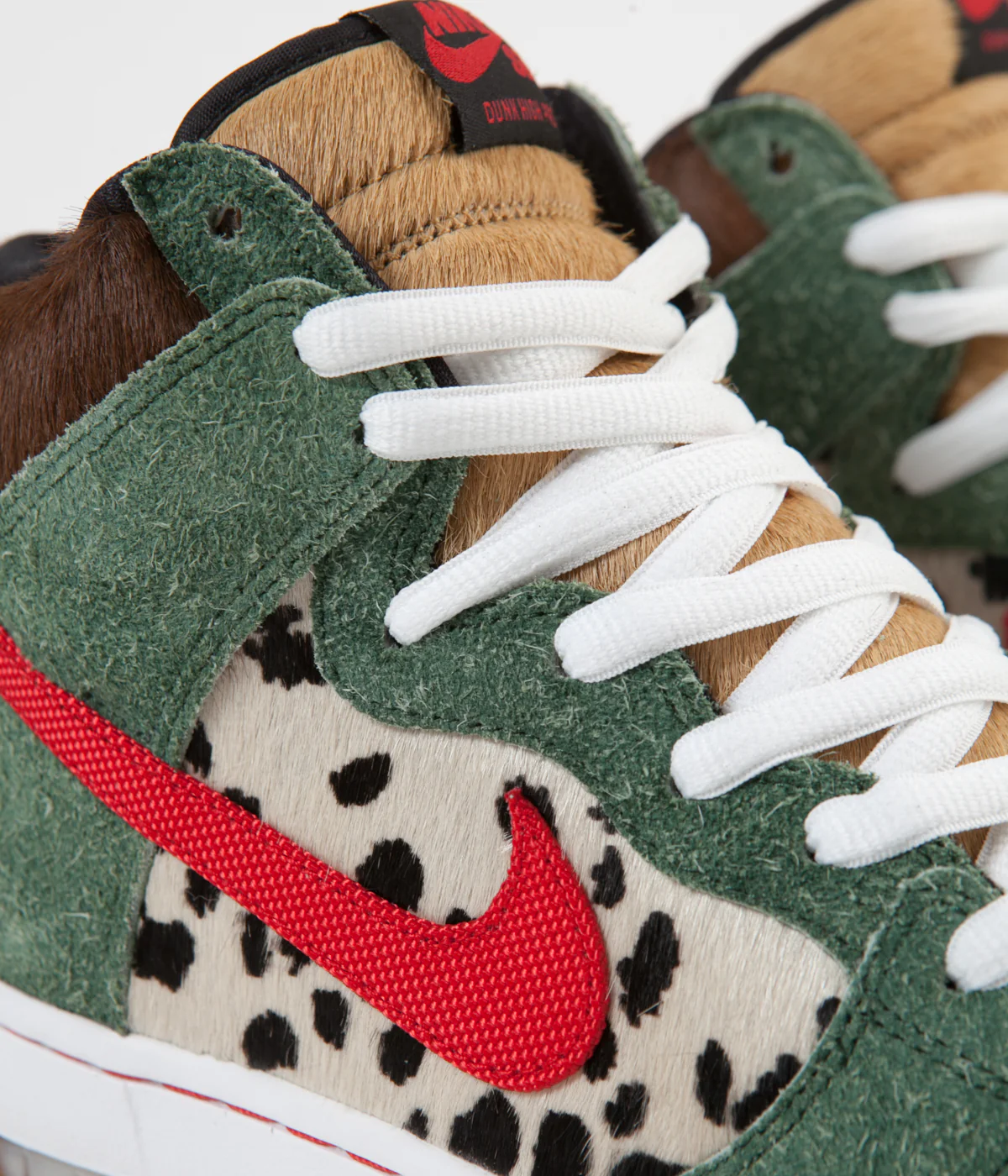 Nike SB Dunk High 'Dog Walker' Shoes - Fir / University Red - Black - White - Image 3