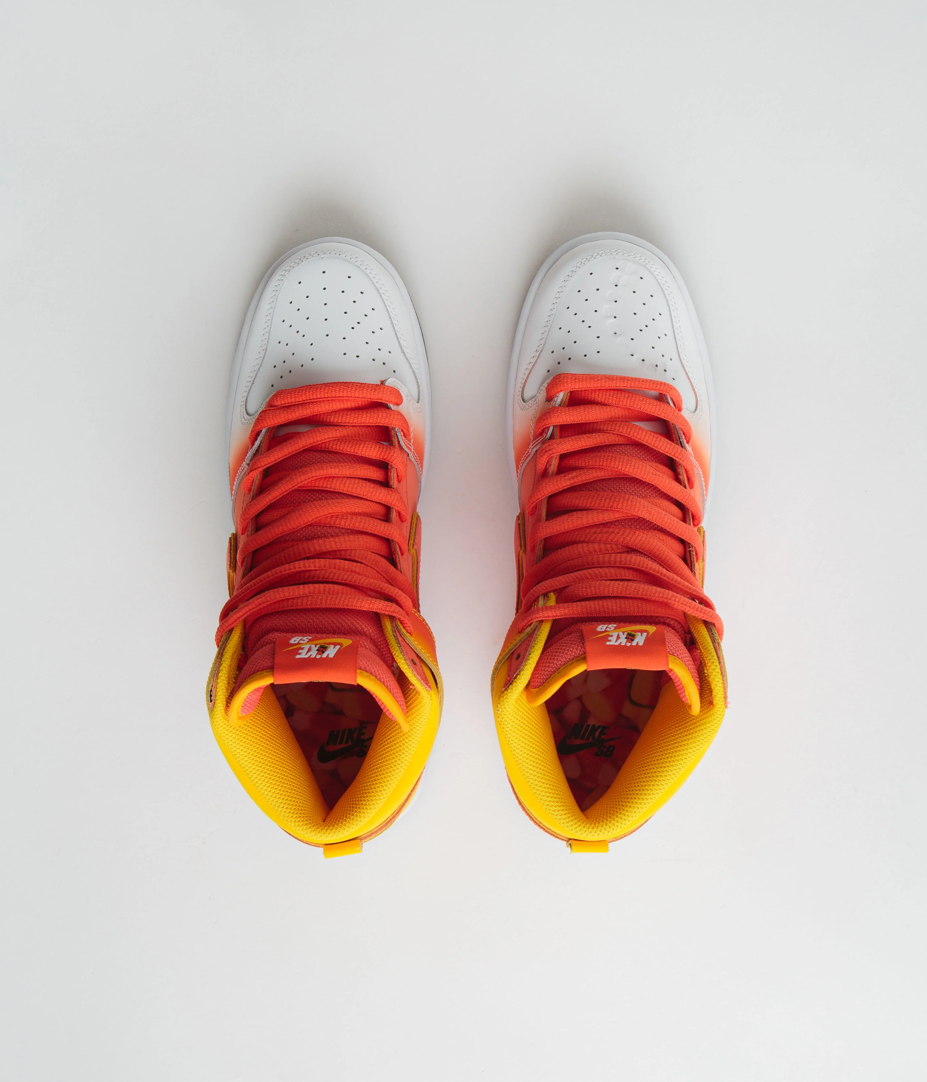 Nike SB Dunk High Pro Shoes - Amarillo / Orange - White - Black - Image 8