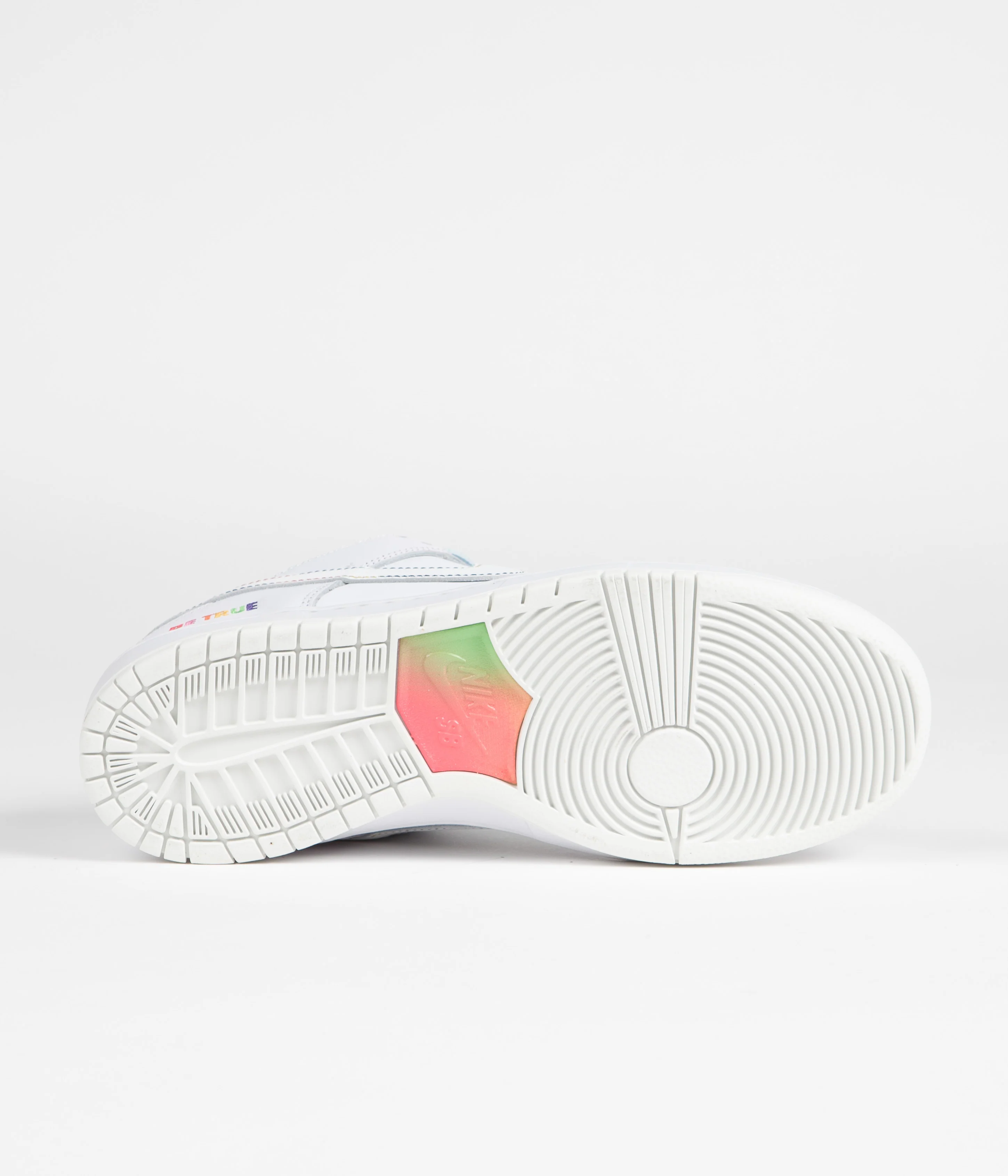 Nike SB Dunk Low 'Be True' Shoes - White / Summit Rainbow - White - Image 8