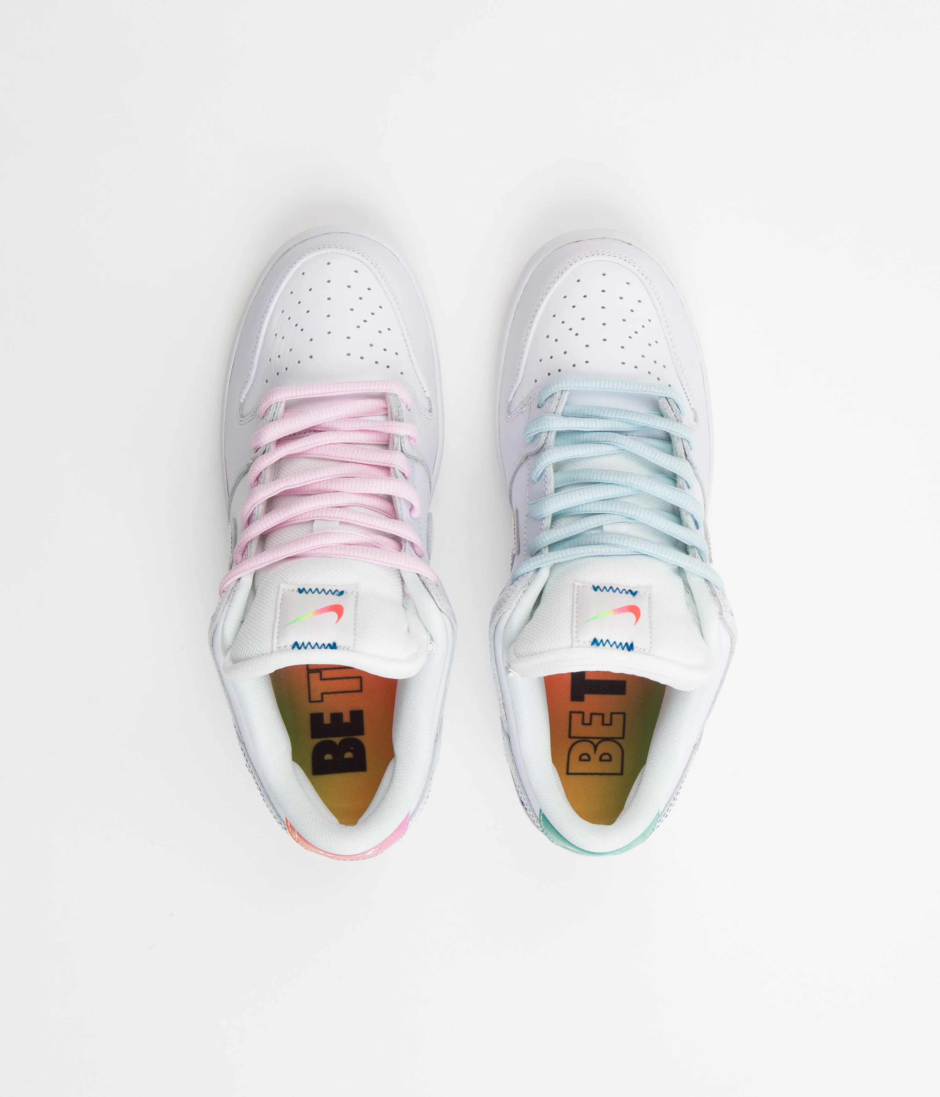 Nike SB Dunk Low 'Be True' Shoes - White / Summit Rainbow - White - Image 9