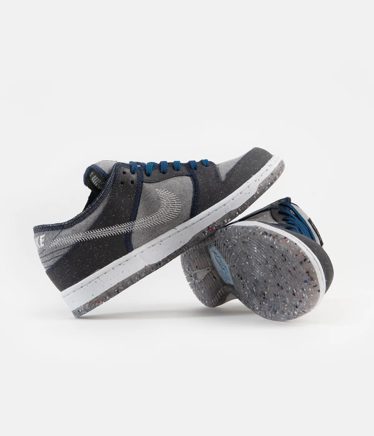 Nike SB Dunk Low Pro E Shoes - Dark Grey / White - Dark Grey - Electric Green - Image 5