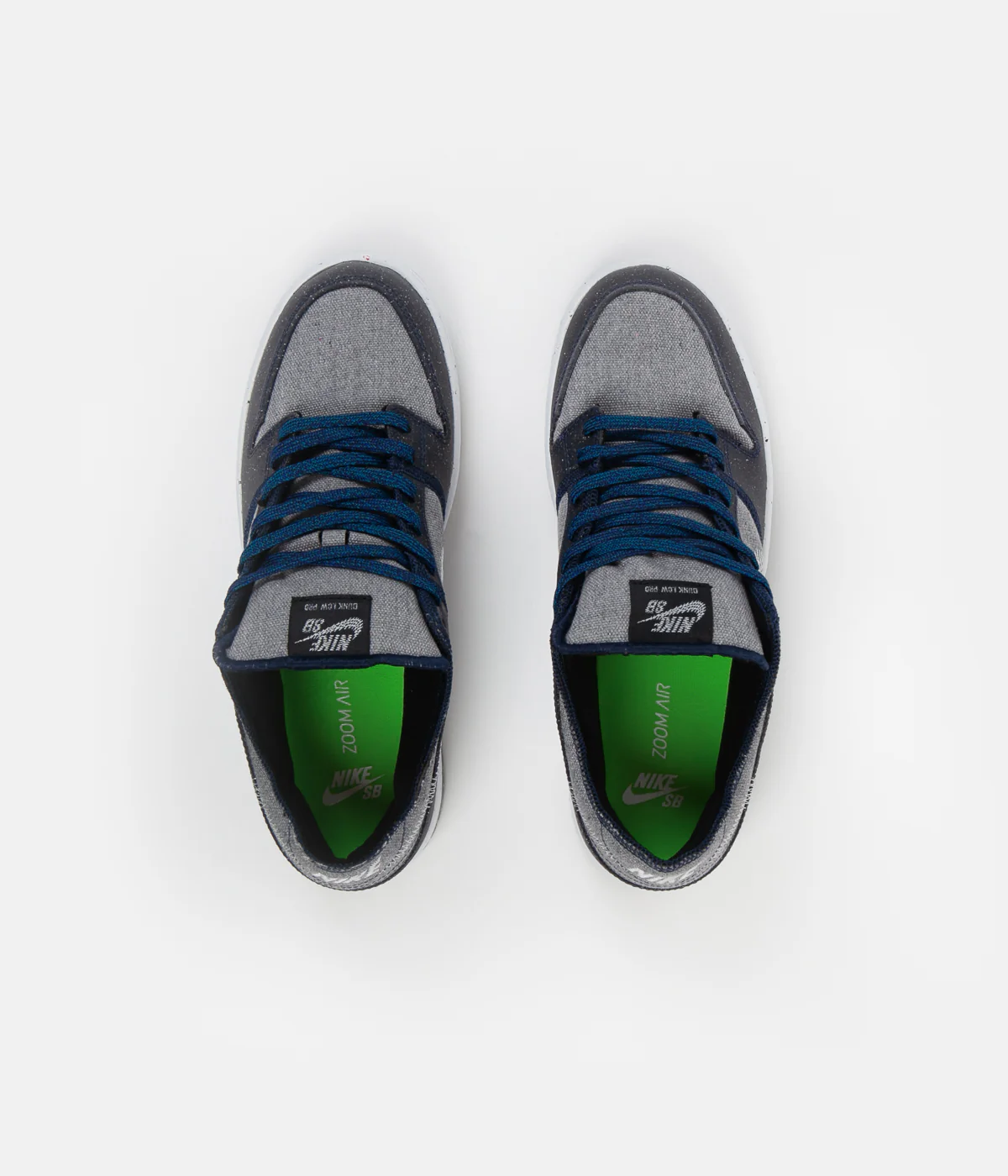 Nike SB Dunk Low Pro E Shoes - Dark Grey / White - Dark Grey - Electric Green - Image 7