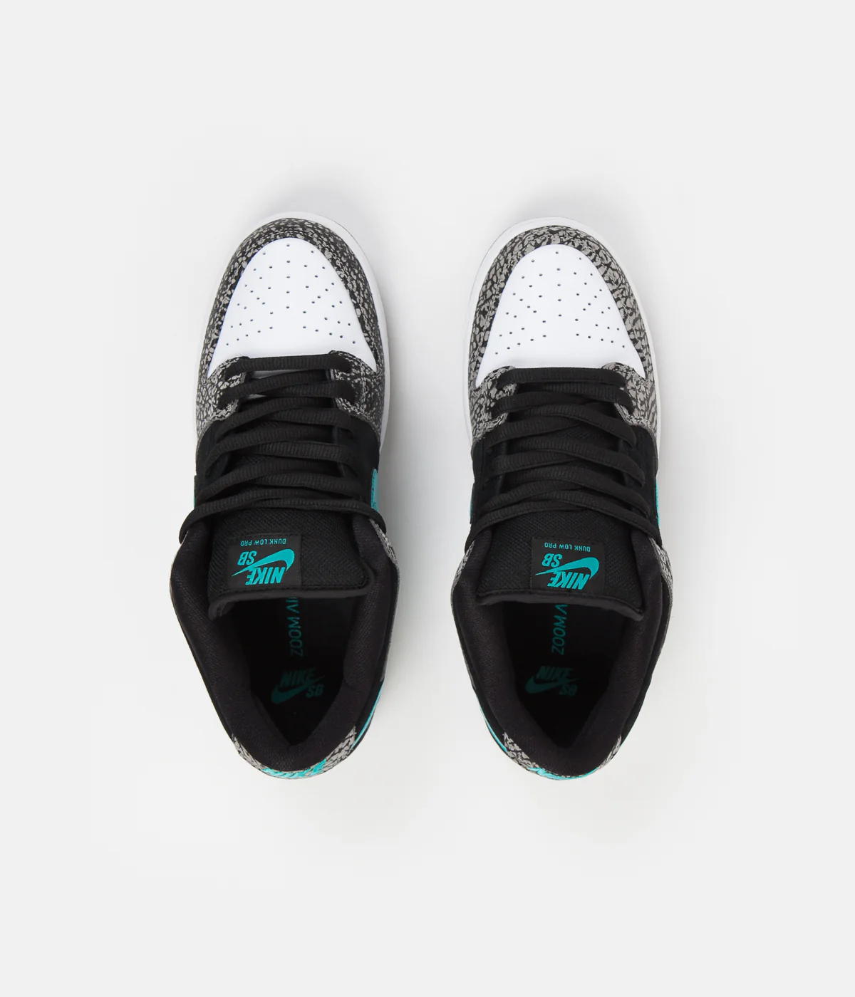 Nike SB Dunk Low Pro 'Elephant' Shoes - Medium Grey / Clear Jade - Black - White - Image 7