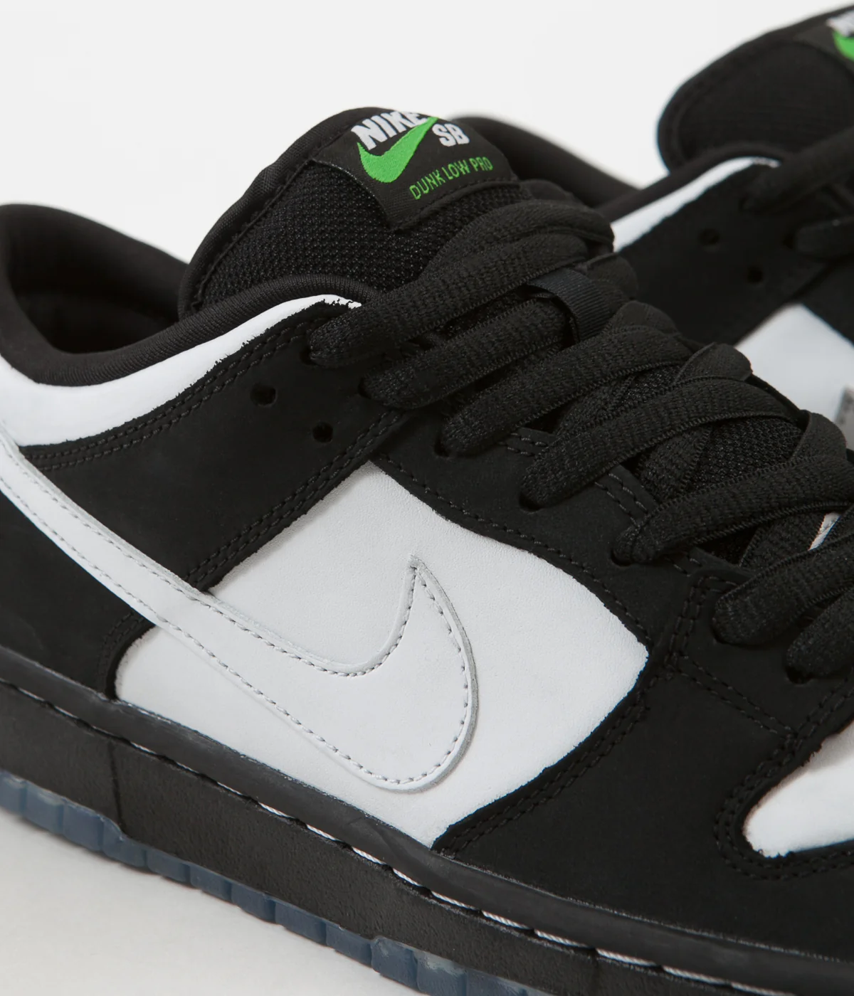 Nike SB Dunk Low Pro OG 'Panda Pigeon' Shoes - Black / White - Green Gusto - Image 3