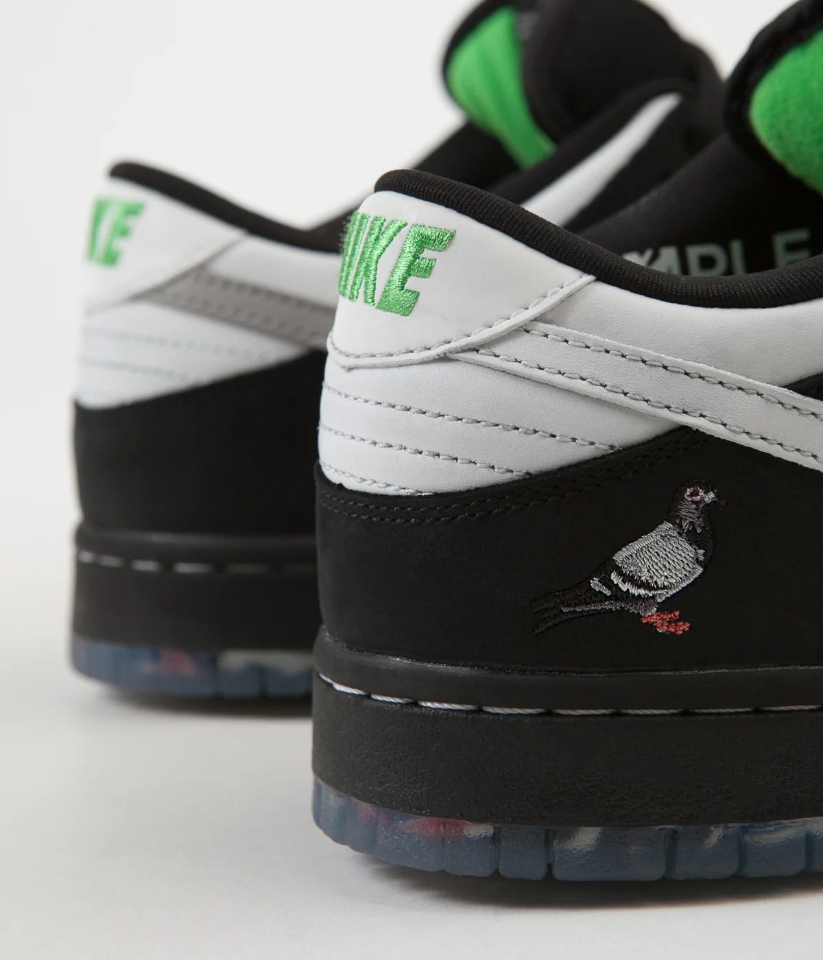 Nike SB Dunk Low Pro OG 'Panda Pigeon' Shoes - Black / White - Green Gusto - Image 6