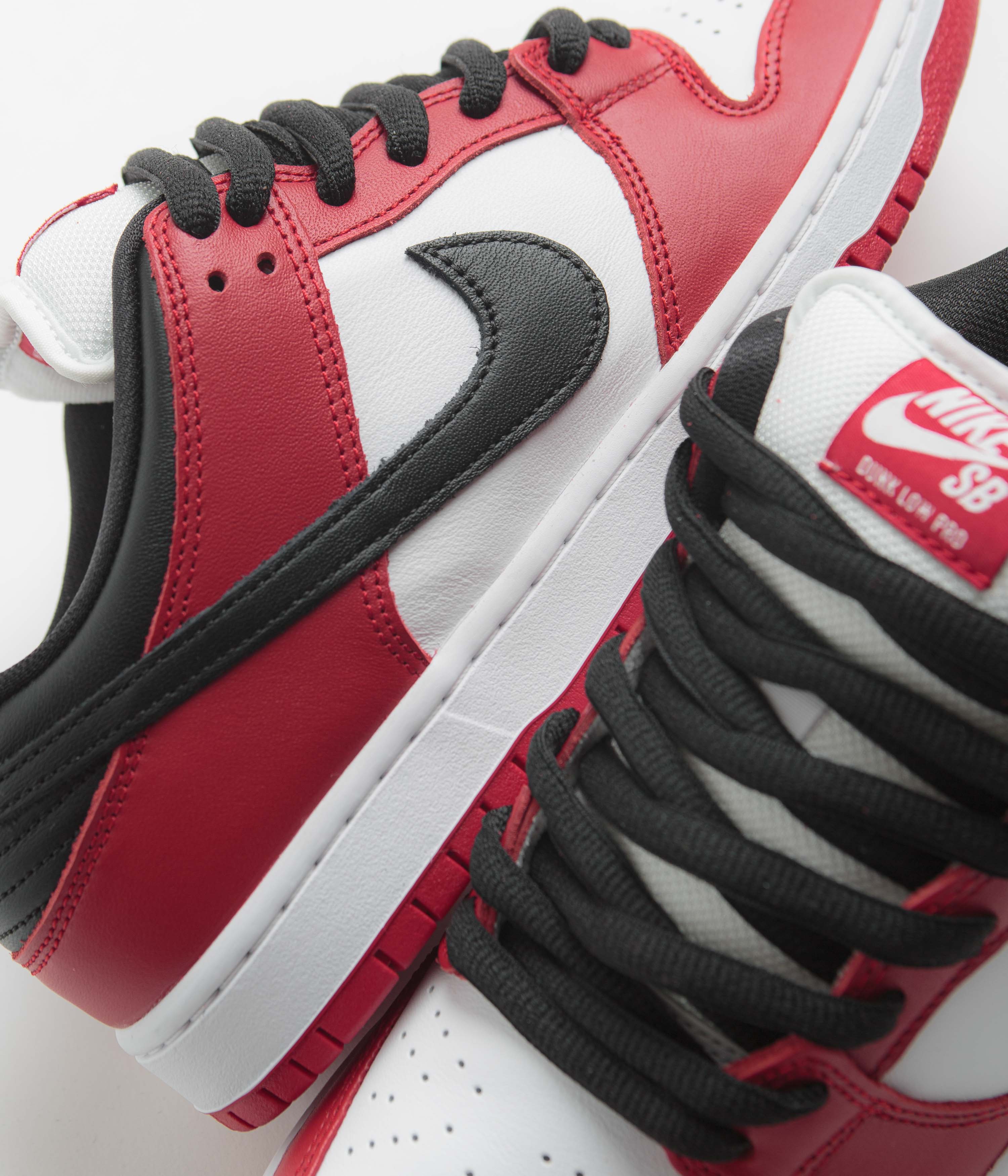 Nike SB Dunk Low Pro Shoes - Varsity Red / Black - White - Varsity Red - Image 3