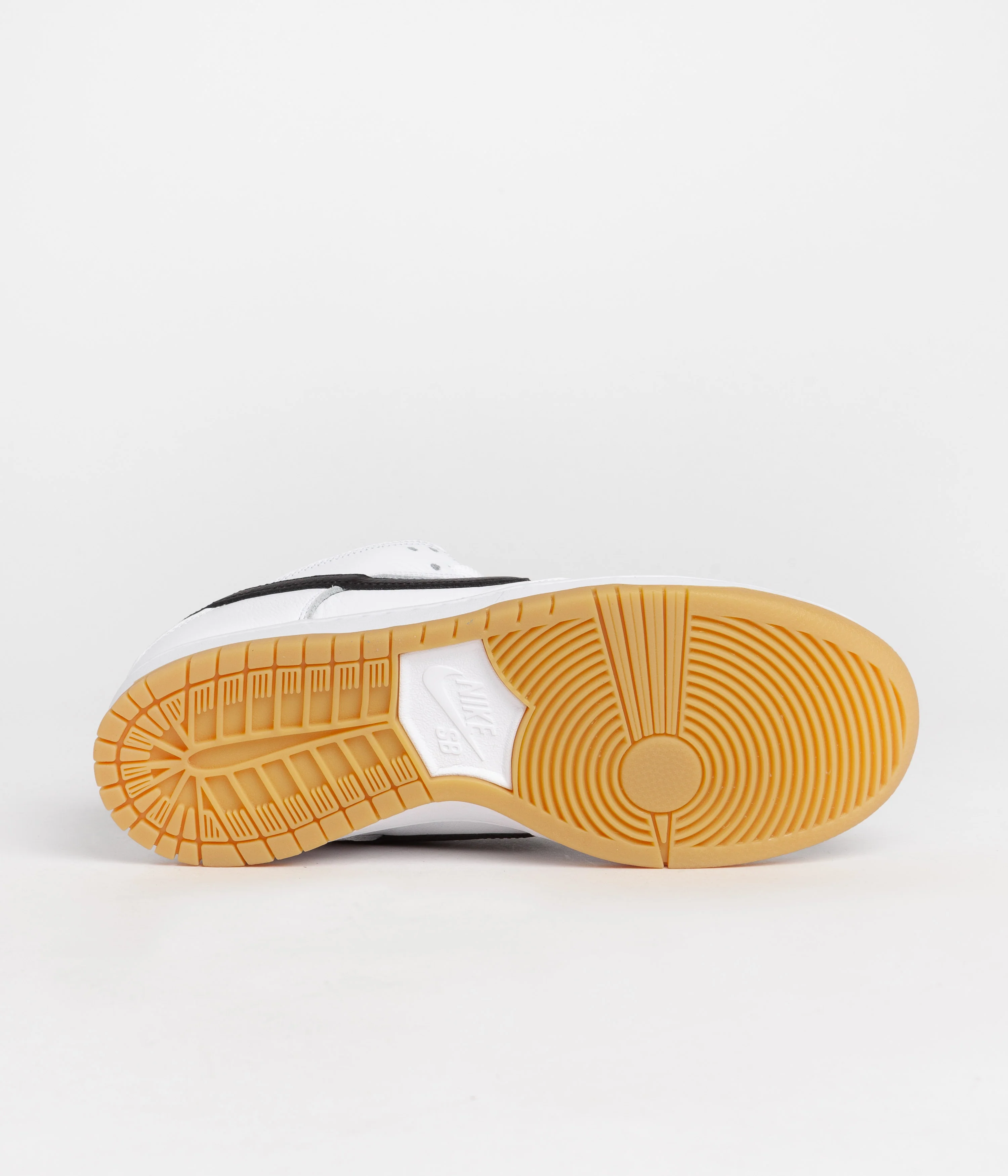 Nike SB Dunk Low Pro Shoes - White / Black - White - Gum Light Brown - Image 6
