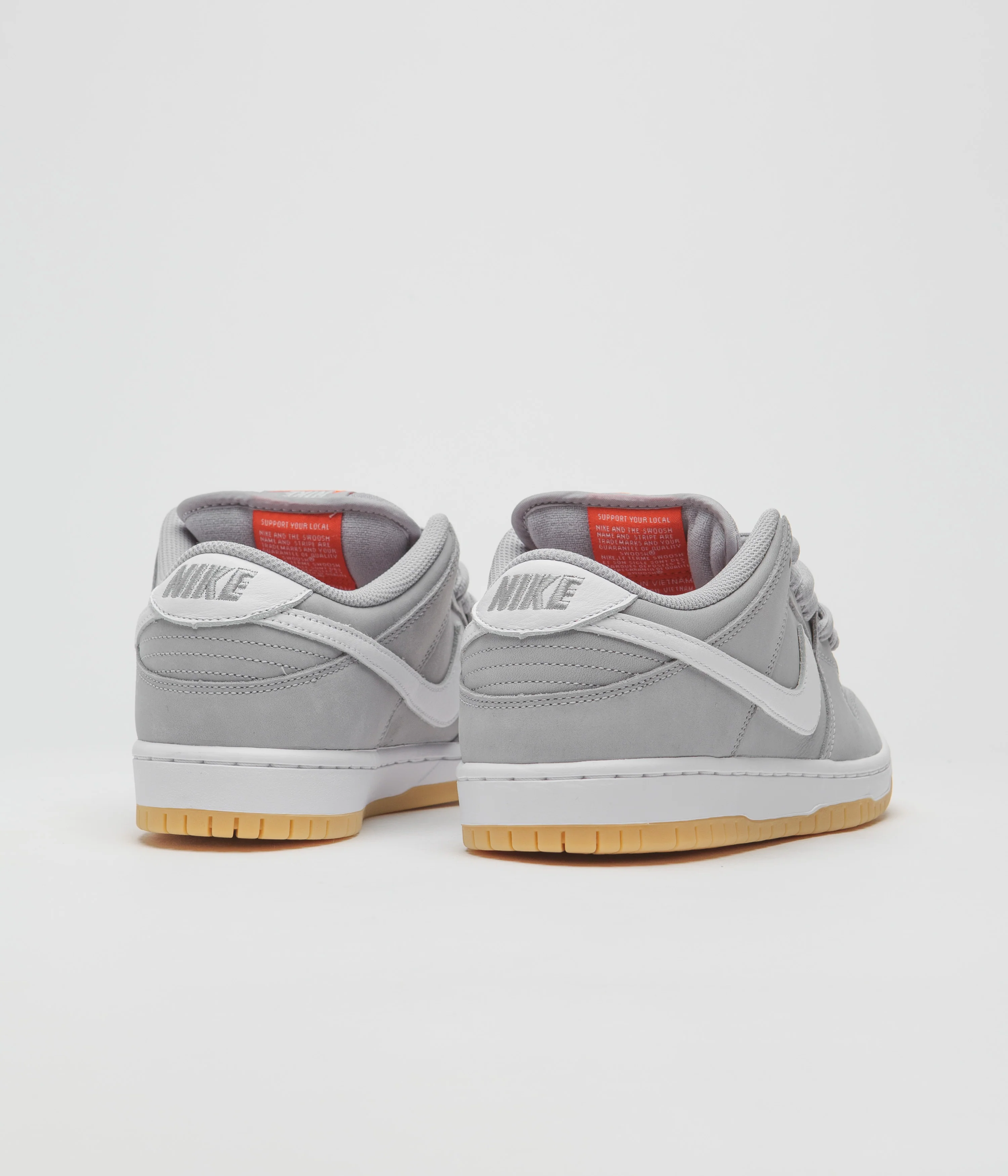 Nike SB Orange Label Dunk Low Pro Shoes - Wolf Grey / White - Wolf Grey - Image 4