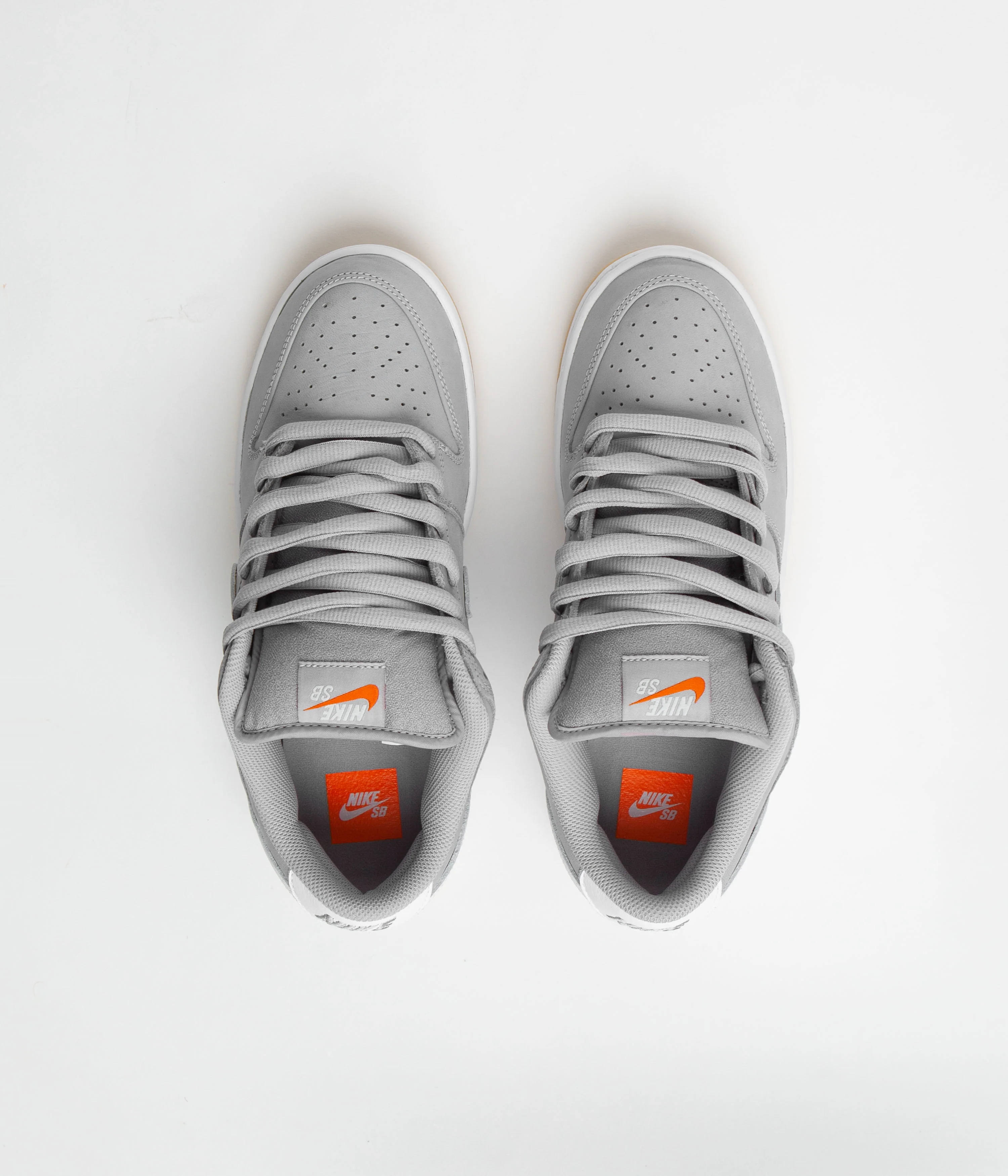 Nike SB Orange Label Dunk Low Pro Shoes - Wolf Grey / White - Wolf Grey - Image 7