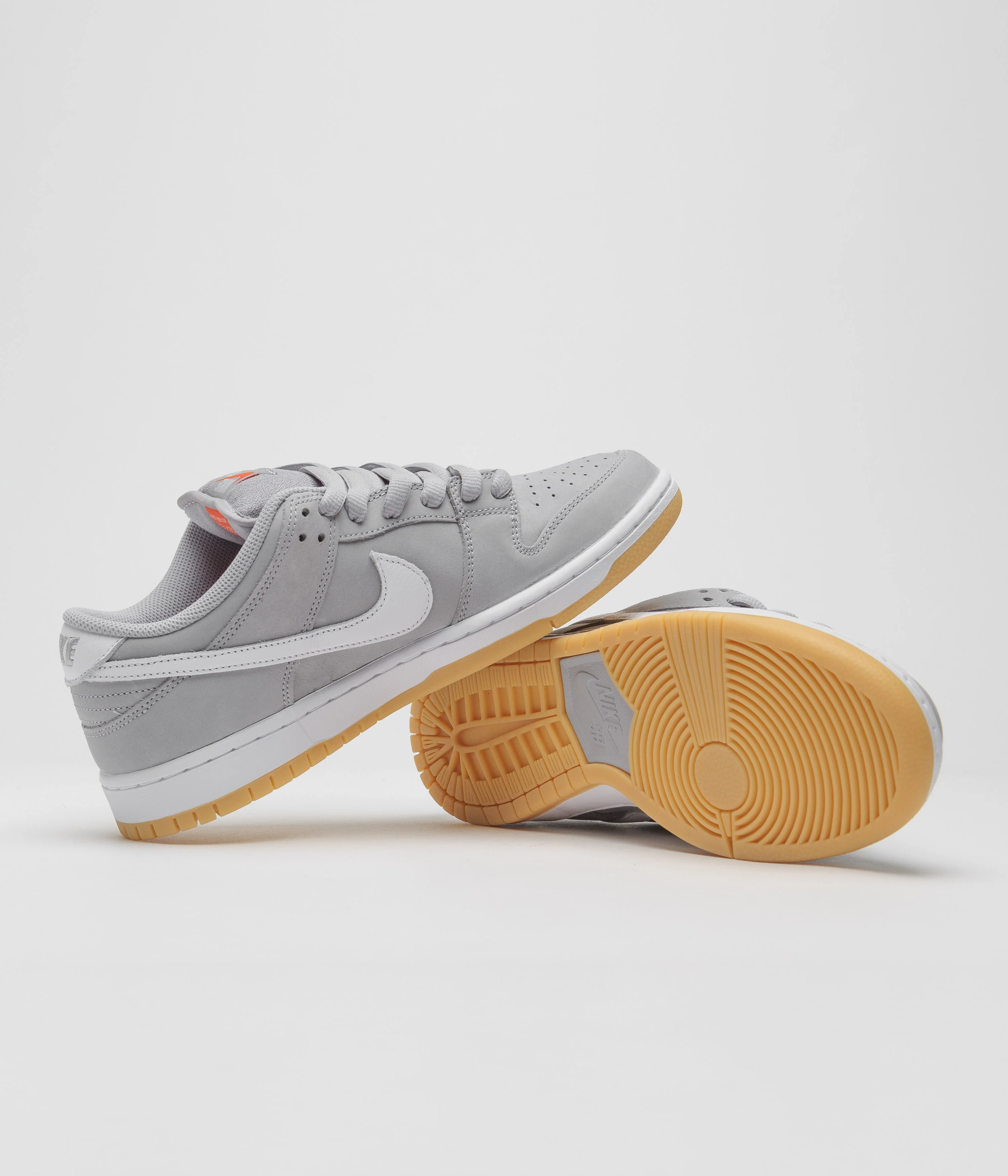 Nike SB Orange Label Dunk Low Pro Shoes - Wolf Grey / White - Wolf Grey - Image 5