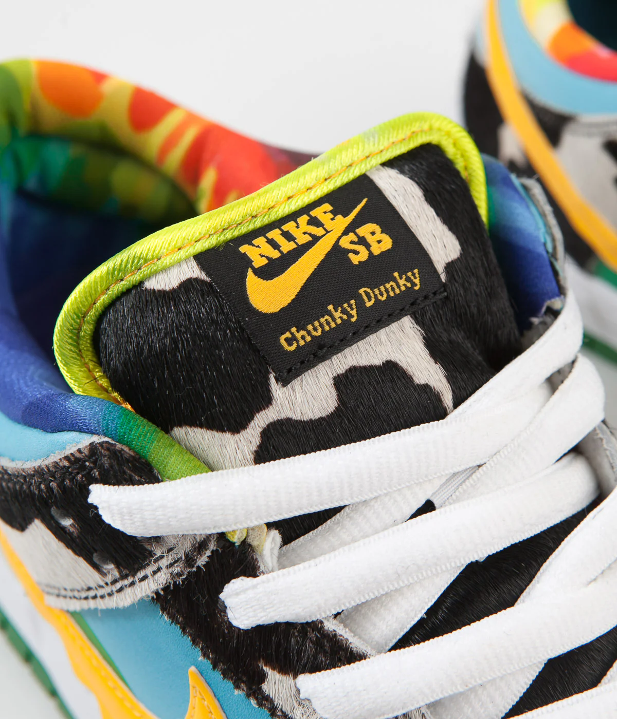 Nike SB x Ben & Jerry's 'Chunky Dunky' Dunk Low Pro Shoes - White / University Gold - Lagoon Pulse - Black - Image 4