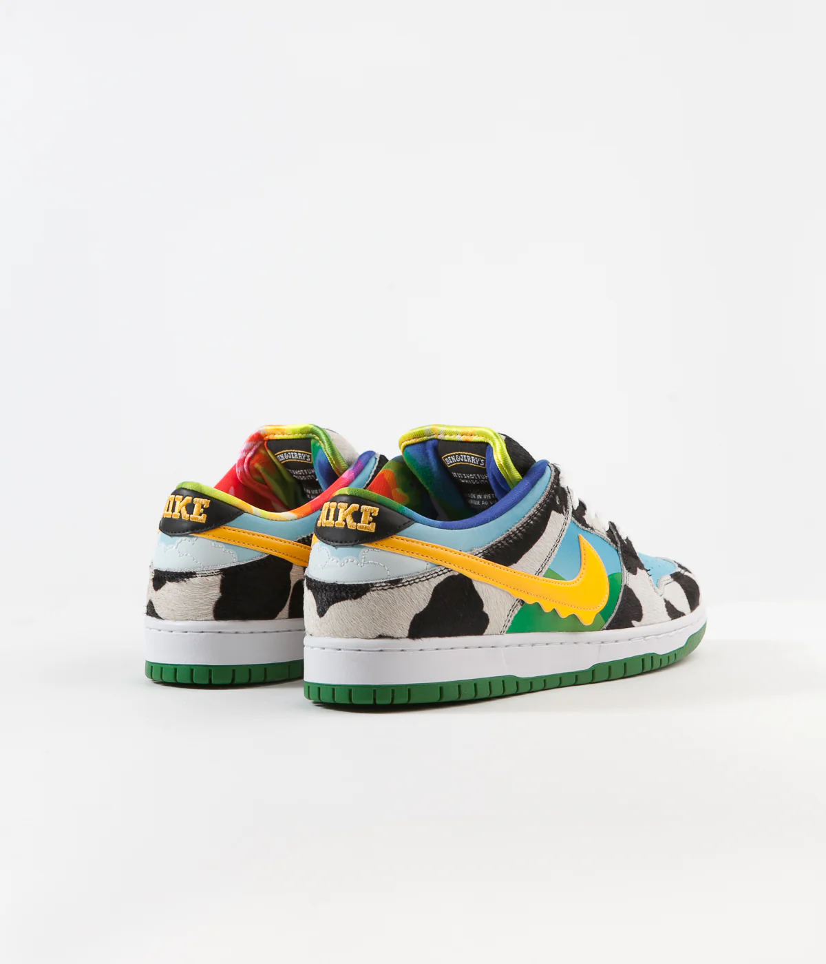Nike SB x Ben & Jerry's 'Chunky Dunky' Dunk Low Pro Shoes - White / University Gold - Lagoon Pulse - Black - Image 5