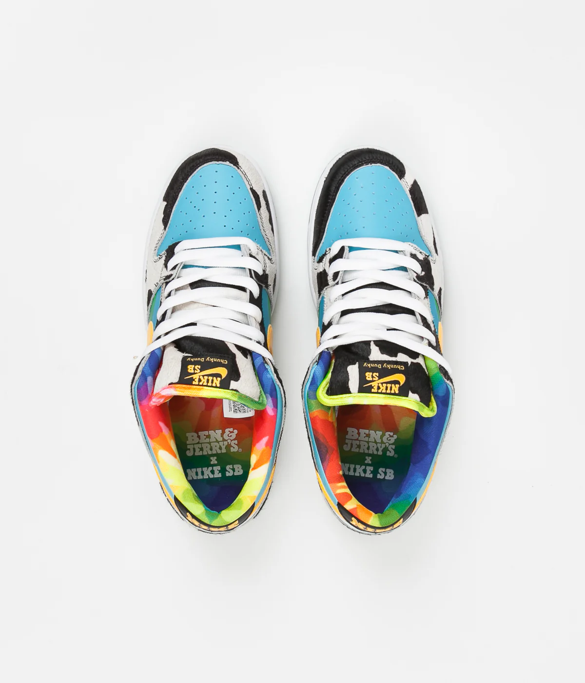 Nike SB x Ben & Jerry's 'Chunky Dunky' Dunk Low Pro Shoes - White / University Gold - Lagoon Pulse - Black - Image 8