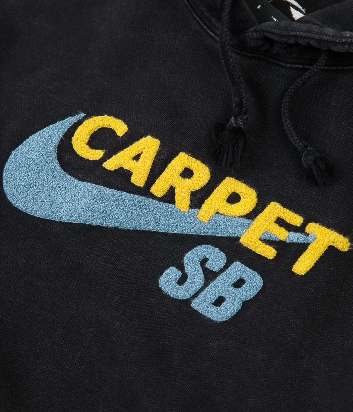 Nike SB x Carpet Company Skate Hoodie - Black / Black / Speed Yellow - Image 3