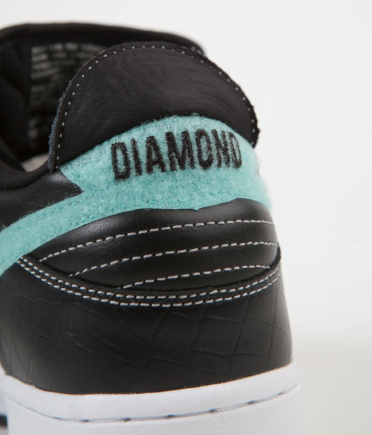Nike SB x Diamond Dunk Low Pro OG Shoes - Black / Chrome - Black - Tropical Twist - Image 8
