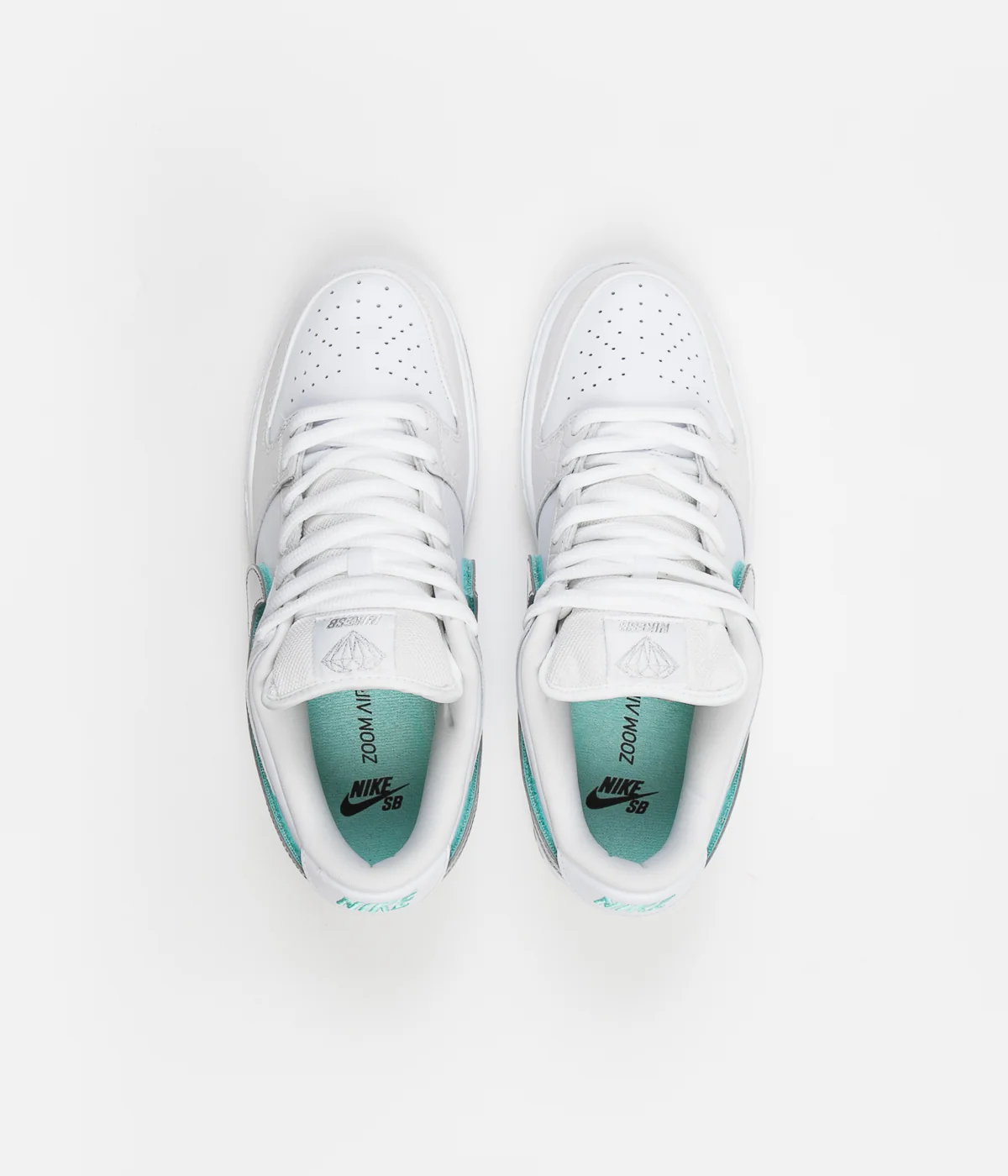 Nike SB x Diamond Dunk Low Pro OG Shoes - White / Chrome - White - Tropical Twist - Image 12