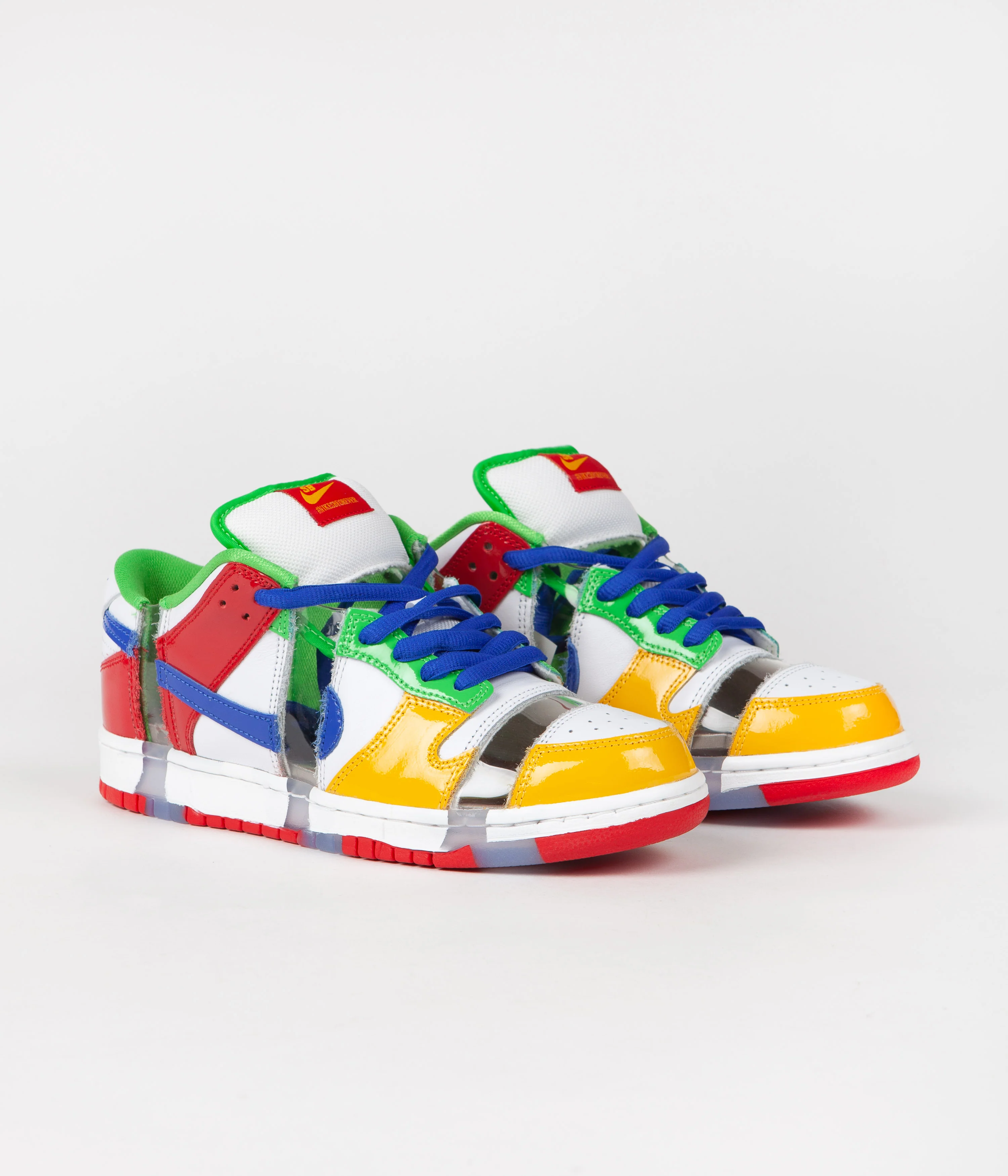 Nike SB Dunk Low OG Sandy Bodecker Shoes - White / Hyper Royal - Mean Green - Image 2