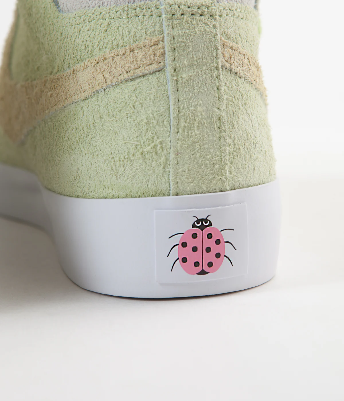 Nike SB x Frog Skateboards Blazer Mid Shoes - Light Liquid Lime / Lawn - White - Light Crimson - Image 8