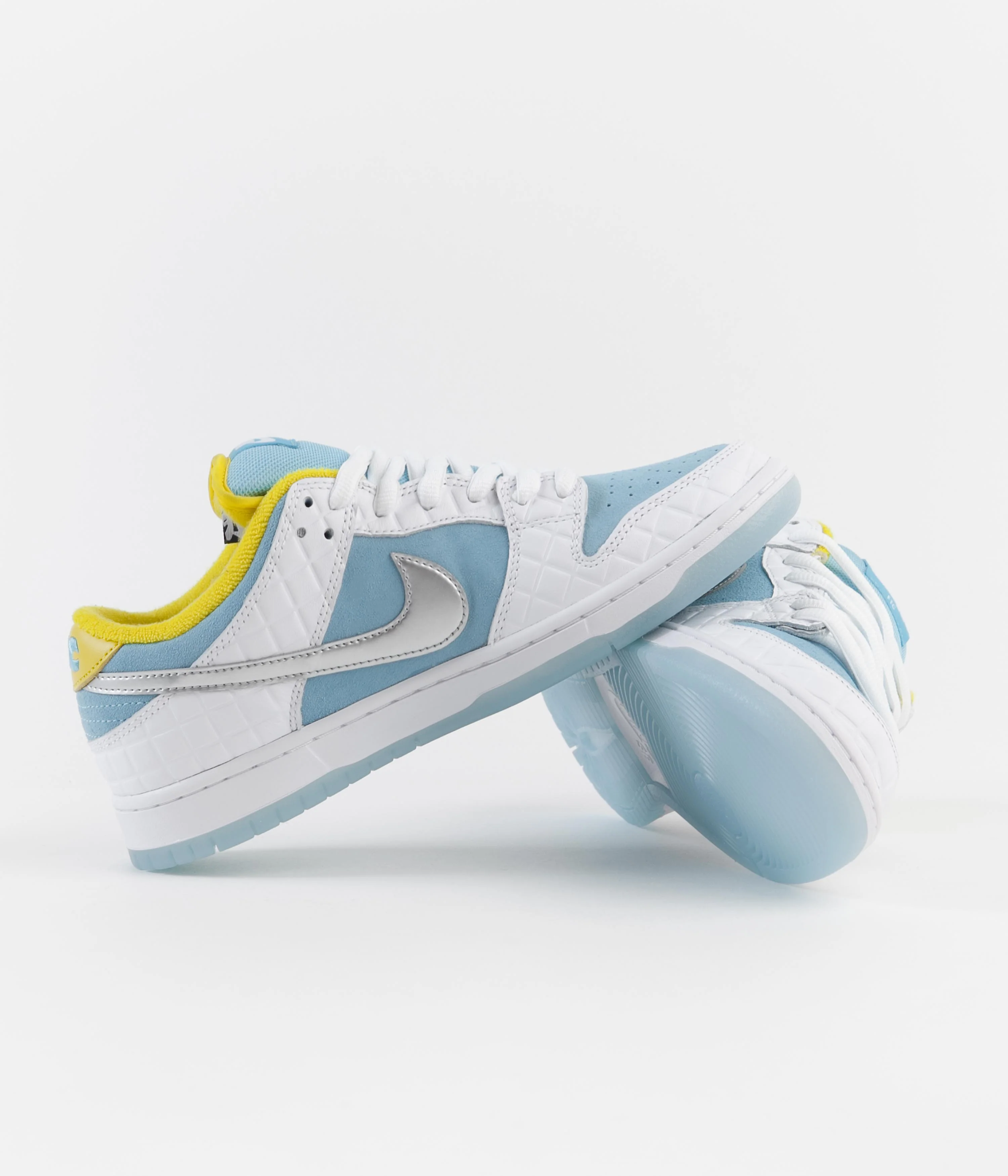Nike SB x FTC Dunk Low Pro Shoes - Lagoon Pulse / Metallic Silver - Image 5