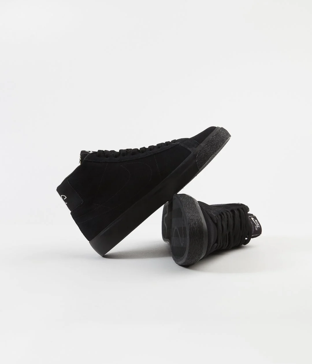 Nike SB x Isle Blazer Mid Shoes - Black / Black - Sail - Blue Void - Image 6