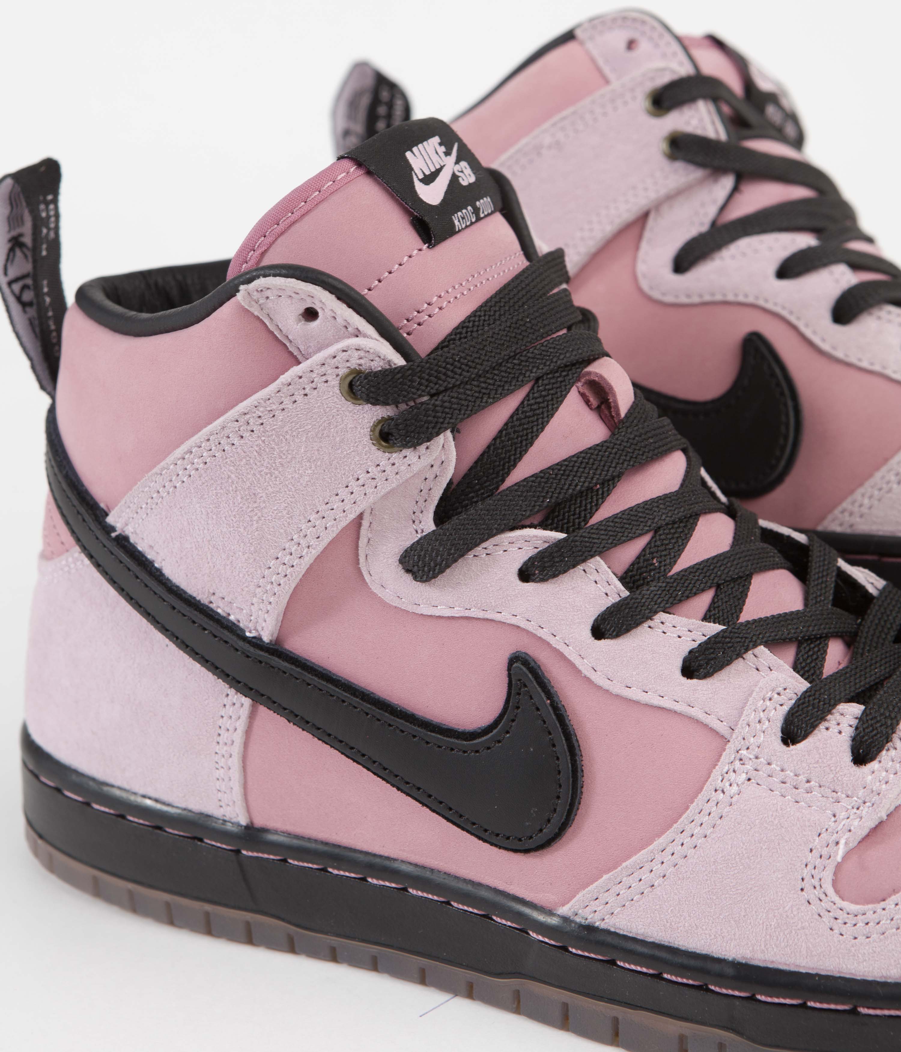 Nike SB x KCDC Dunk High Pro Shoes - Elemental Pink / Black - Image 3