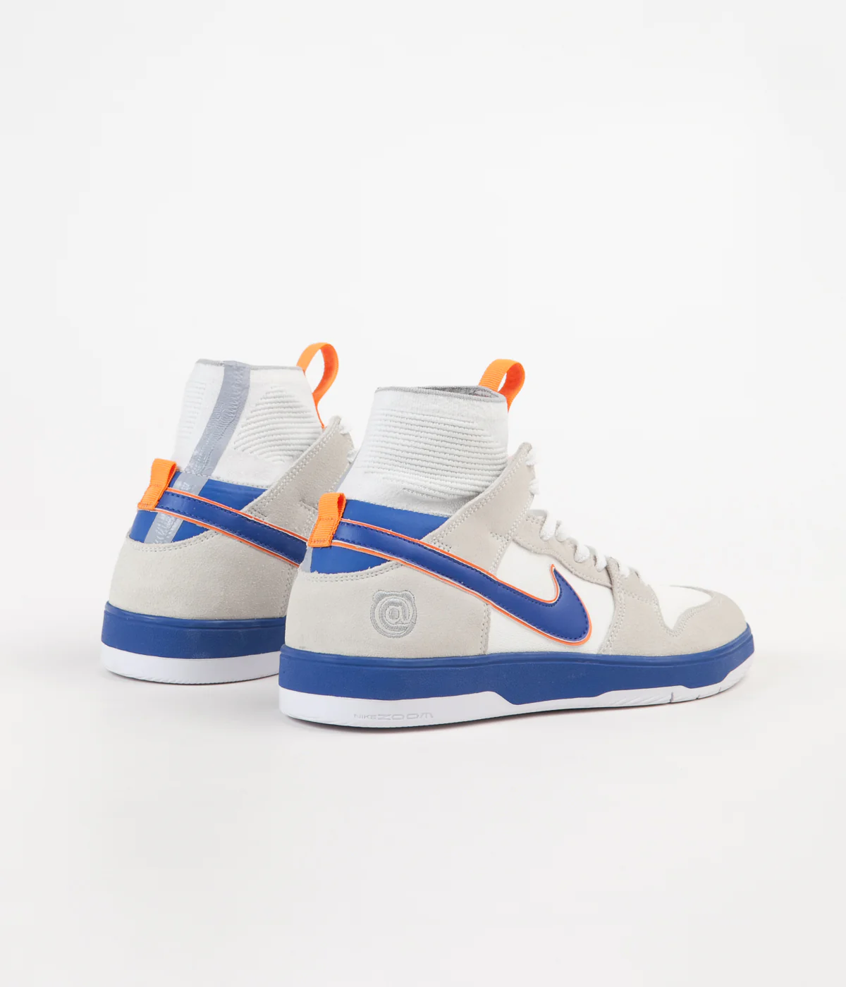 Nike SB x Medicom Dunk High Elite QS Shoes - White / College Blue - White - Gold Post - Image 5