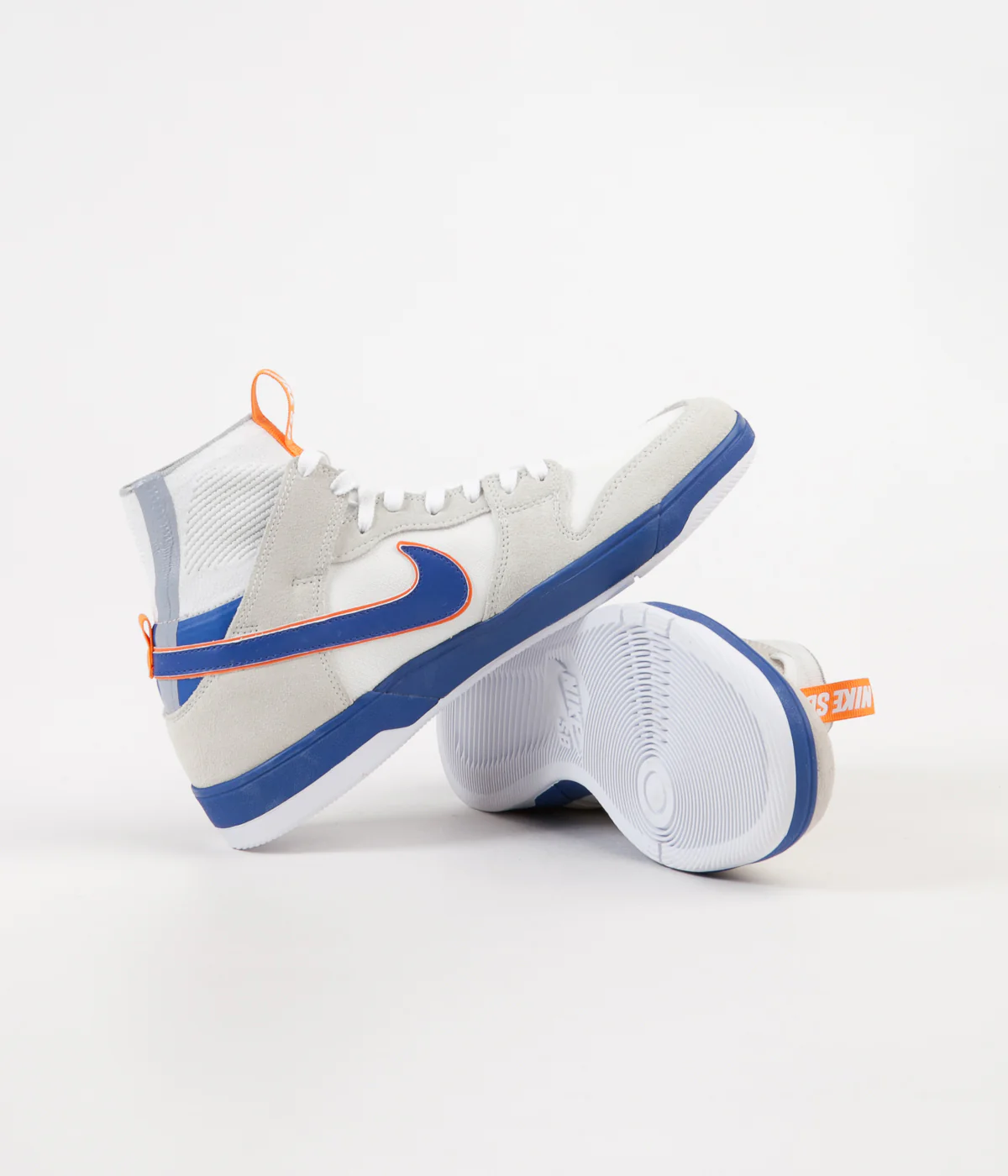 Nike SB x Medicom Dunk High Elite QS Shoes - White / College Blue - White - Gold Post - Image 7