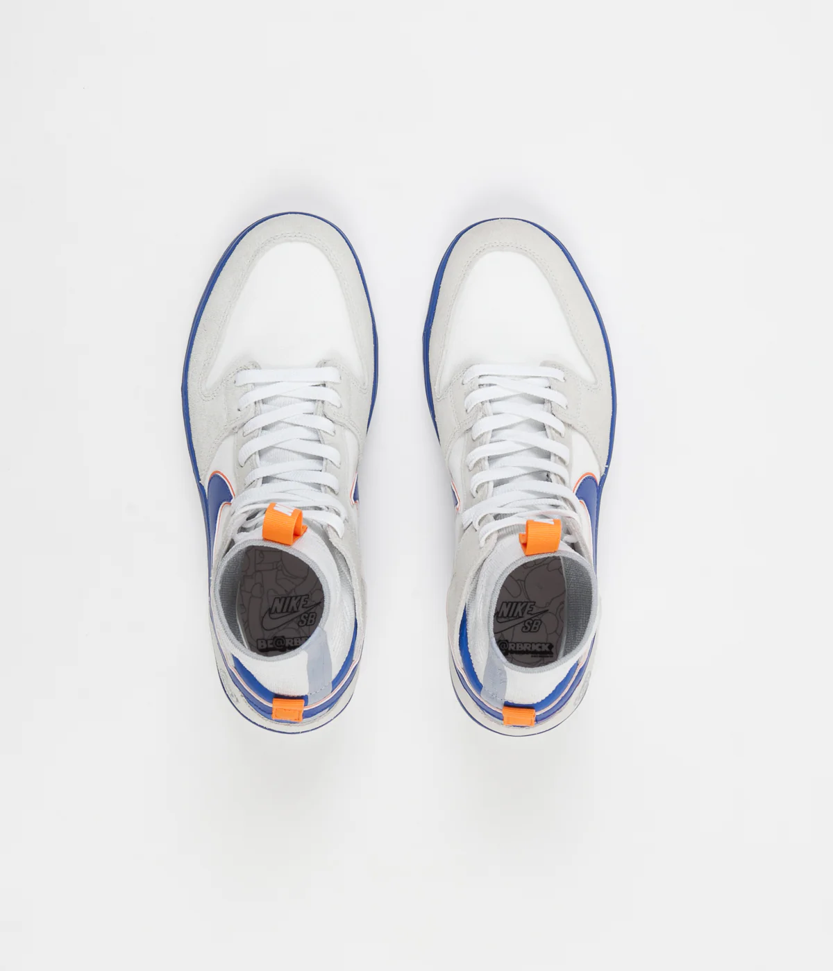 Nike SB x Medicom Dunk High Elite QS Shoes - White / College Blue - White - Gold Post - Image 9