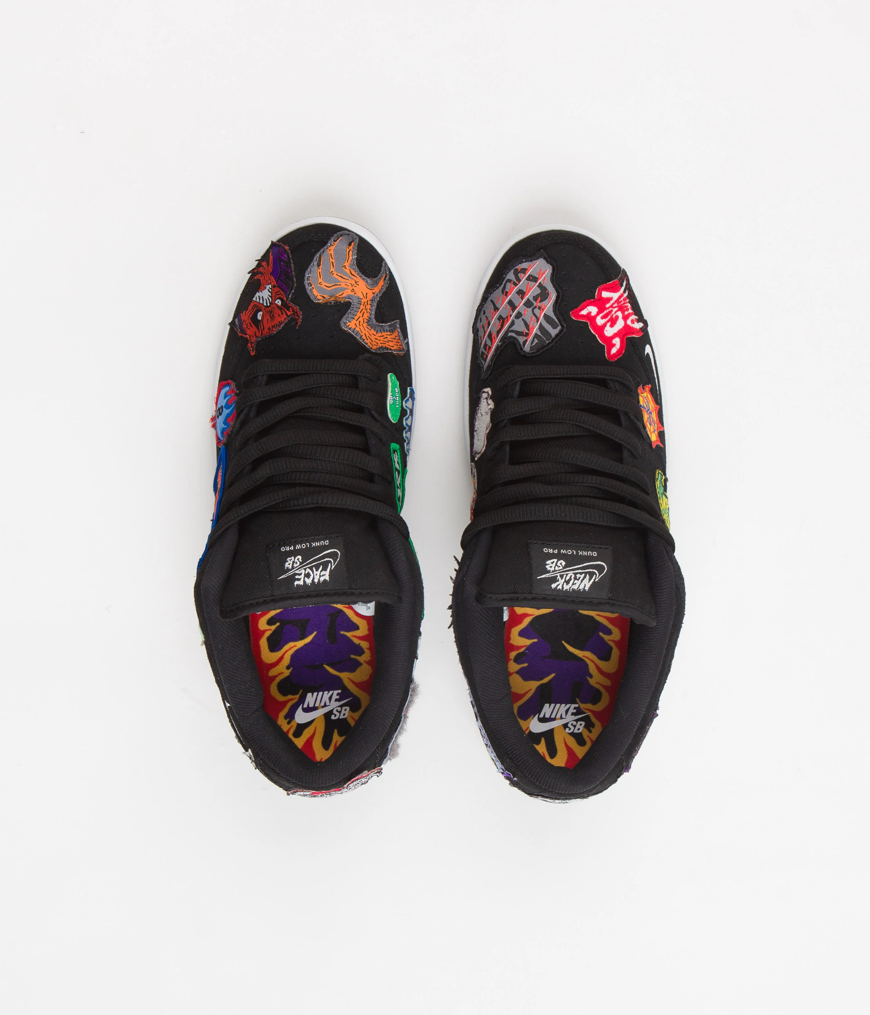 Nike SB x Neckface Dunk Low Pro Shoes - Black / White - Multicolour - Image 8