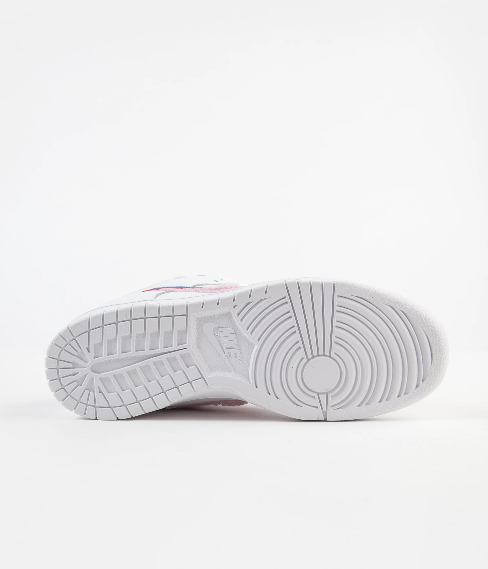 Nike SB x Parra Dunk Low OG Shoes - White / Pink Rise - Gym Red - Military Blue - Image 7