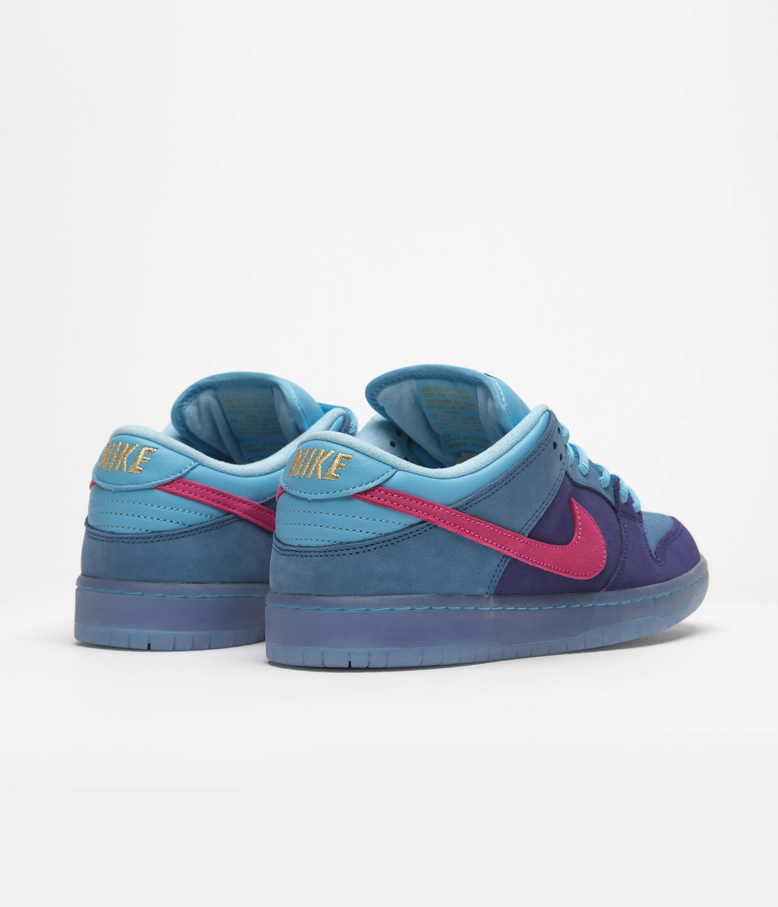 Nike SB x Run The Jewels Dunk Low Shoes - Deep Royal Blue / Active Pink - Blue Chill - Image 4