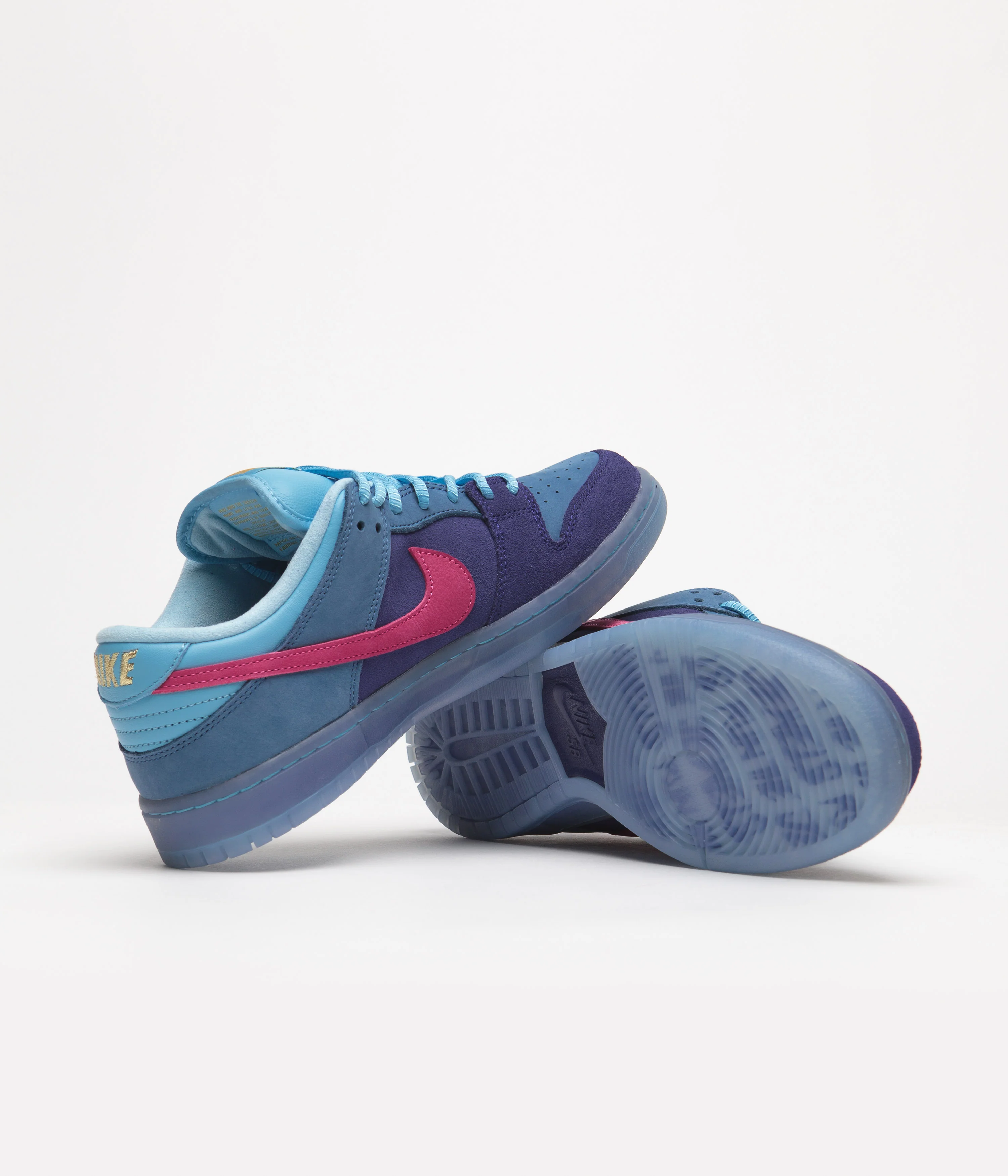 Nike SB x Run The Jewels Dunk Low Shoes - Deep Royal Blue / Active Pink - Blue Chill - Image 5